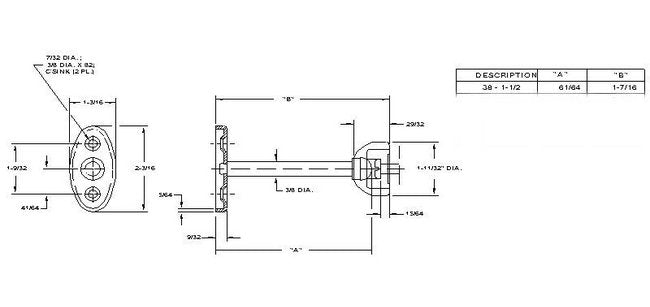 Heavy-Duty 1-1/2" Door Holder Plunger with Nylon Insert - Image 2