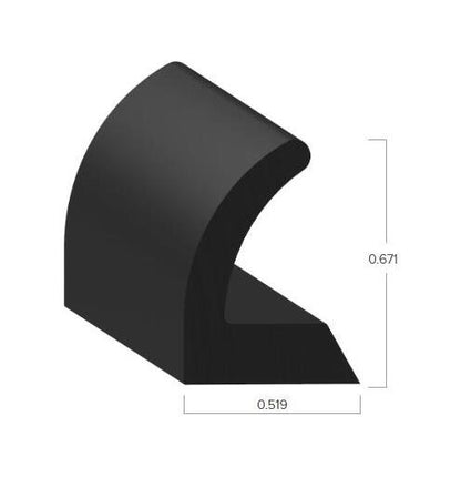 Uni-Grip 0.519in x 0.671in Truck Cap Rubber Flap Seal - Image 2