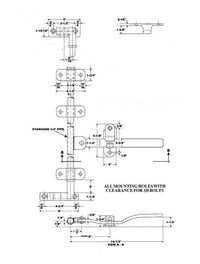 Universal Cam Two-Point Door Lock with Adjustable Handle and Narrow Keepers