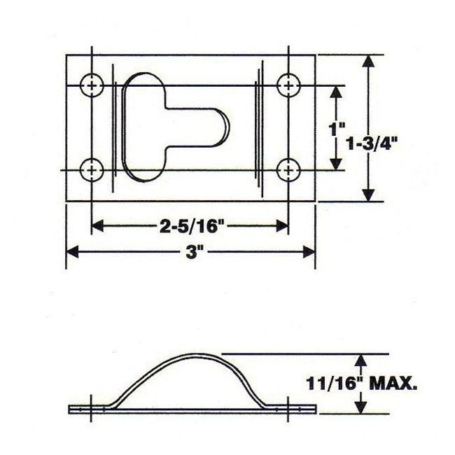 Zinc Plated Female Door Holder - Image 2