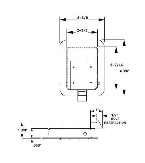Junior Universal Flush Paddle Handle Non-Locking Lock - Image 2