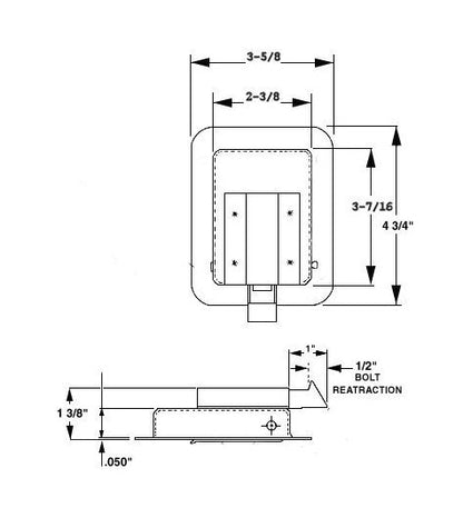 Junior Universal Flush Paddle Handle Non-Locking Lock - Image 2