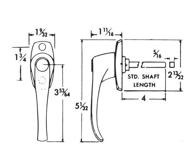 Chrome Plated Lever Handle, Non-Locking - Image 2