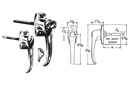 Chrome Plated Lever Handle, Non-Locking - Image 3