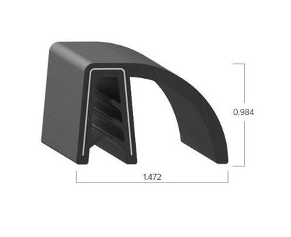 Uni-Grip 1.472" x 0.984" Truck Cap Rubber Flap Seal - Image 2