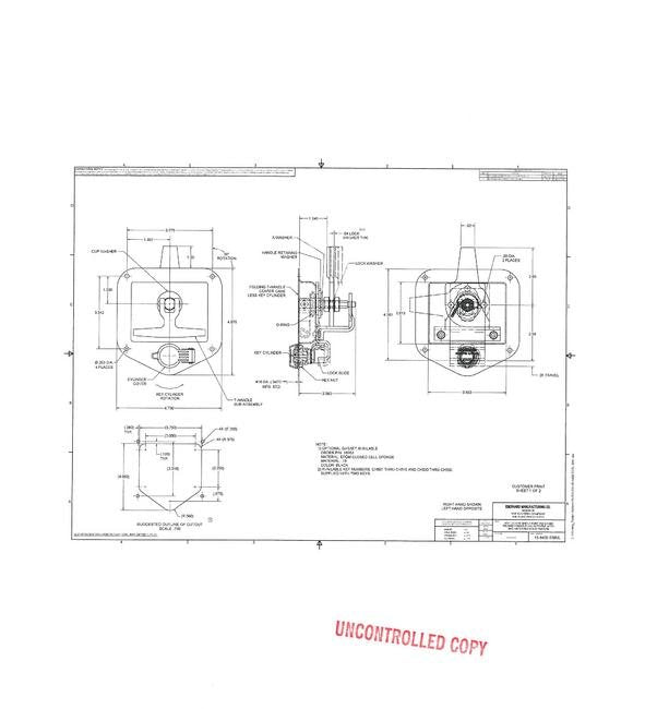 Stainless Steel Truck T Handle Lock - Lock-SS - Image 2