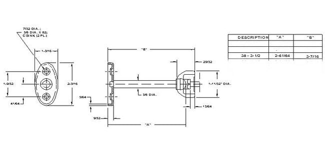 3-1/2" Door Holder Plunger & Socket - Image 2