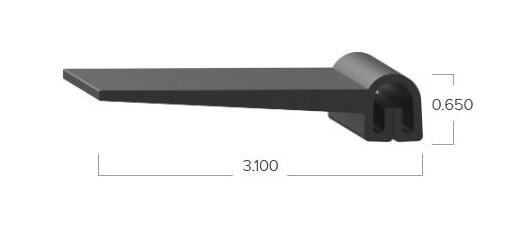 Uni-Grip 3.100" Width Truck Cap Rubber Flap Seal - Image 2
