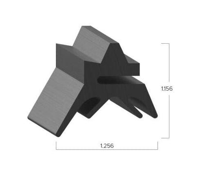Uni-Grip 1.256" x 1.156" Truck Cap Rubber Flap Seal - Image 2