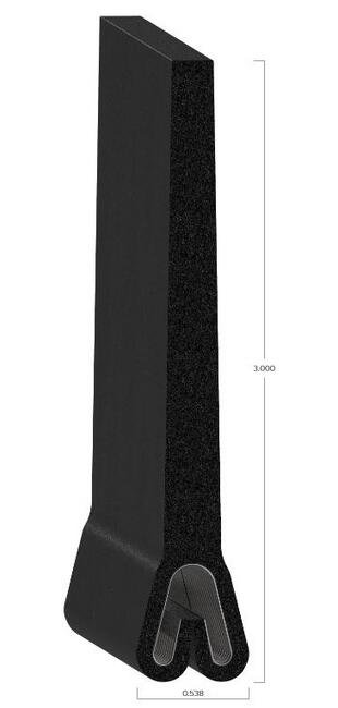 Uni-Grip 0.538 in Width 3.000 in Height Truck Cap Rubber Flap Seal - Image 2