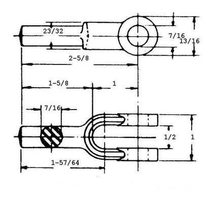 Heavy-Duty Plain Yoke Ends 1/2 Inch - Image 2