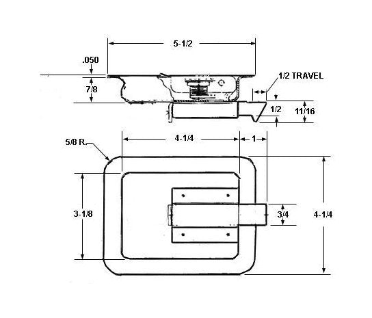 Universal Flush Paddle Handle Lock - Zinc Cylinder - Image 3