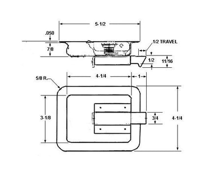 Universal Flush Paddle Handle Lock - Zinc Cylinder - Image 3