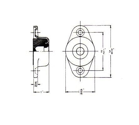 Chrome Socket with Rubber Insert for Silent Door Holder - Image 2