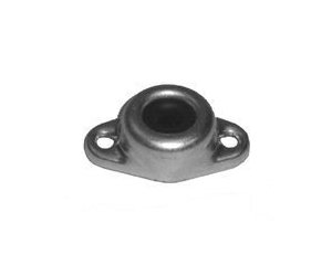 Chrome Socket with Rubber Insert for Silent Door Holder - Image 1