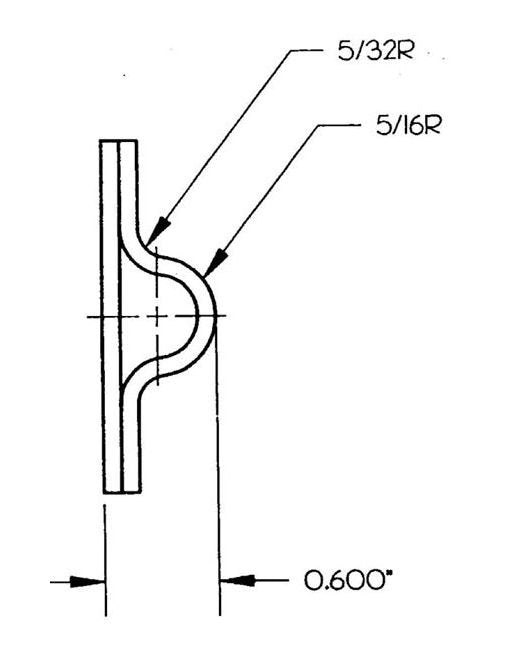 Zinc Rod Guide for 5/16" Dia. Rods - No Holes - Image 1