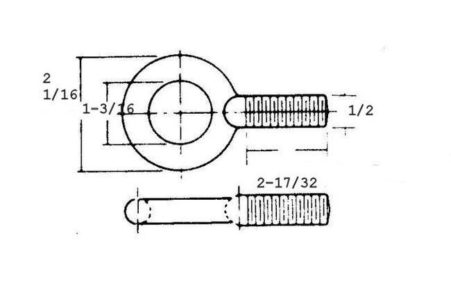 Drop Forged-Heat Treated Eye Bolts (Style 566, 1/2-13 Thread) - Image 2