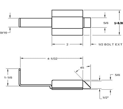 Heavy-Duty Zinc Latch Bolt for Drawers and Cabinets - Image 2