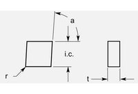 Precision Diamond Negative Turning Blank, Thickness 0.166 / 0.174 in