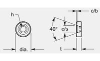 Round Negative Turning Blank with Chipbreaker and Hole, 0.318-0.328 in Thickness