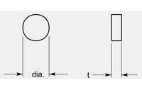 Precision Round Negative Turning Blank, 0.260/0.268 in Thickness