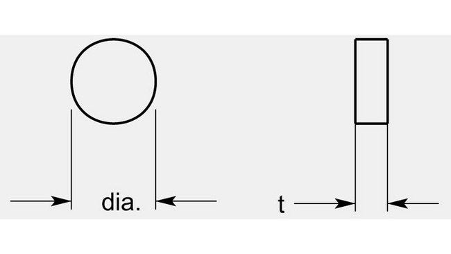 Precision Round Negative Turning Blank, 0.390 / 0.400 in Thickness - Image 1