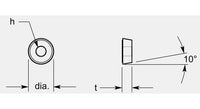 Premium Round Positive Turning Blank with Hole, 0.129/0.135 in Thickness