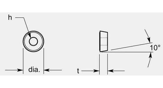 Premium Round Positive Turning Blank with Hole, 0.129/0.135 in Thickness - Image 1