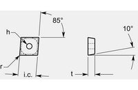 Ultra-Fine Tungsten Carbide Turning Blank with Hole, 0.643 / 0.648 in