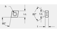 Precision Diamond Negative Turning Blank with Double Countersink, 0.261 / 0.267 in