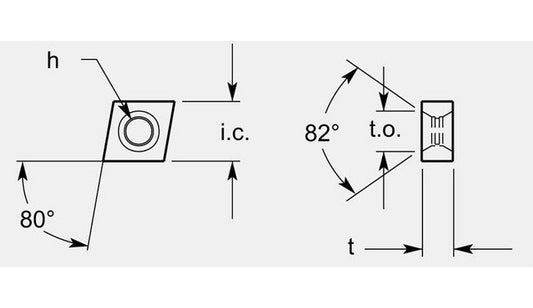 Precision Diamond Negative Turning Blank with Double Countersink, 0.261 / 0.267 in - Image 1