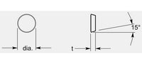 Premium Utility Round Positive Turning Blanks, 0.260/0.268 in