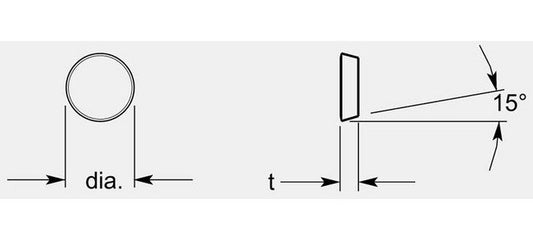 Premium Utility Round Positive Turning Blanks, 0.260/0.268 in - Image 1