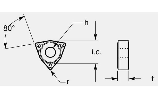 Trigon Negative GP3 Chipbreaker with Hole - Image 1