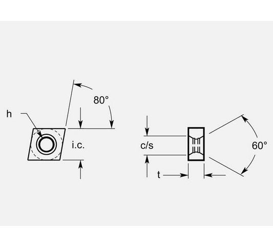 Diamond Negative Hole Countersink, 0.260-0.268 in - Image 1
