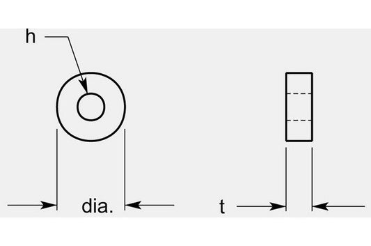 Precision Round Negative with Hole Set, 0.515/0.525 in Thickness - Image 1