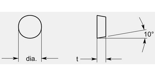 Precision Round Positive Turning Blank, 0.202/0.207 in - Image 1