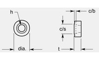 Round Negative F5 Chipbreaker with ISO Style Hole, 0.109 / 0.115 in