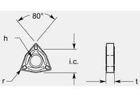 Premium Trigon Negative Chipbreaker with Hole, 0.257/0.263 in