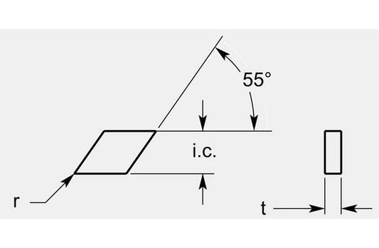 Premium Diamond Negative Turning Blank, 0.267 / 0.273 in - Image 1