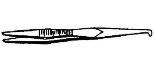 Diamond Needle Corp. TWE3 Straight 4 Inch Tweezer with Hook - Image 1
