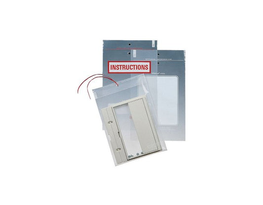 6 Inch Write-on® Twin Hole Tie-on Polyethylene Handling Bag - Image 1