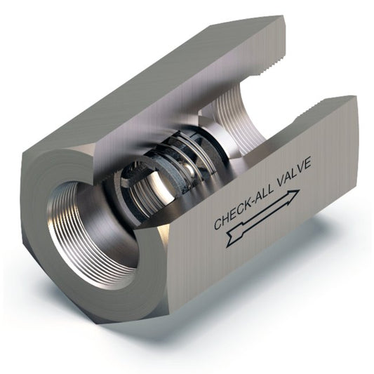 High-Pressure Check Valve 1.5" NPS R1 Style, 0.500 psi Cracking Pressure - Image 1