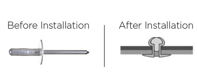 X-Large Head Rivet - 4.0mm Aluminum/Stainless Steel - Image 2