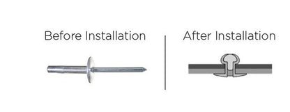 4.0mm Aluminum Steel X-Large Head Rivet - Image 2
