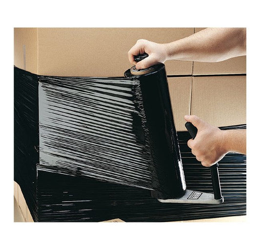 18 Inch Black UV Inhibitor Cast Stretch Wrap - Image 1