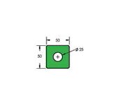 Mar-Free Urethane Die Pad with Steel Retainer B7550-60A - Image 1