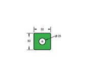 Red Urethane Die Pad with Steel Retainer B5050H-90A - Image 1