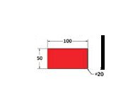 Red Urethane Die Pad with Steel Retainer, B10050-90A - Image 1