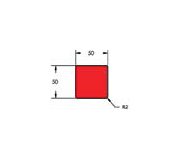 Red Urethane Die Pad with Steel Retainer - B5050-90A - Image 1